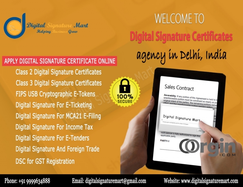 Digital Signature Certificate Agency in Delhi
