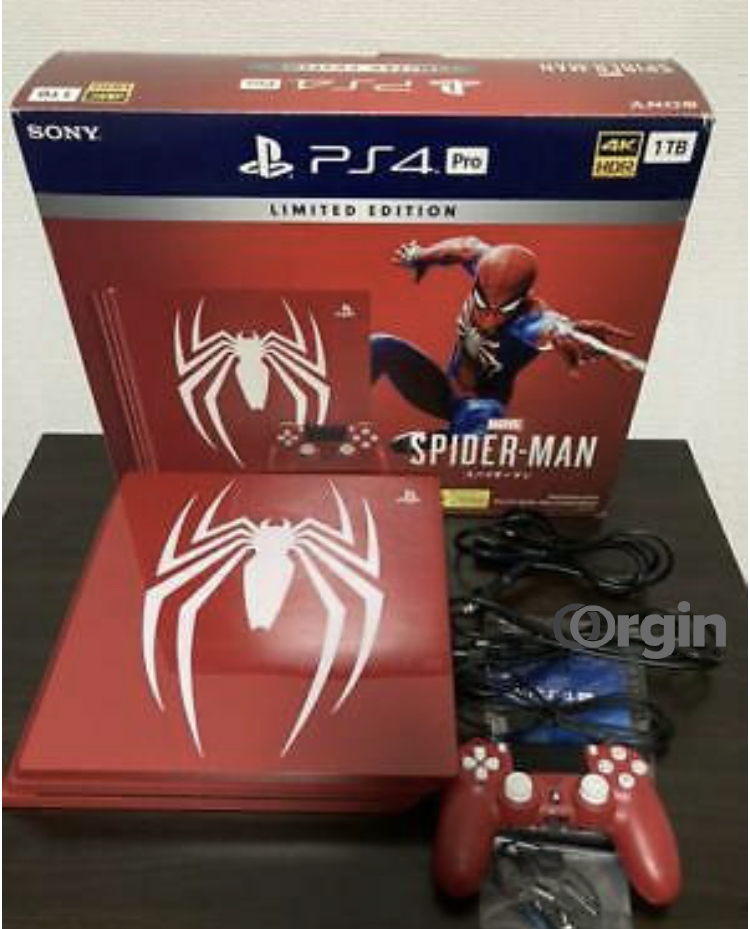 Sony PlayStation 4 PS4 PRO Limited Edition Spider Man 1TB Red Console