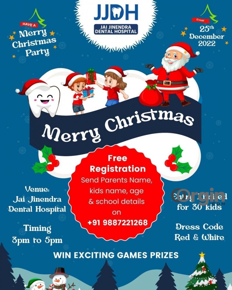 Christmas Special offer for kids by JJDH best Jaipur Dental clinic 