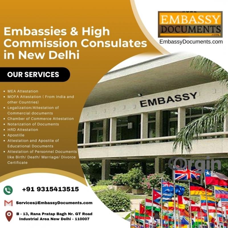 Embassies & High Commission Consulates in New Delhi