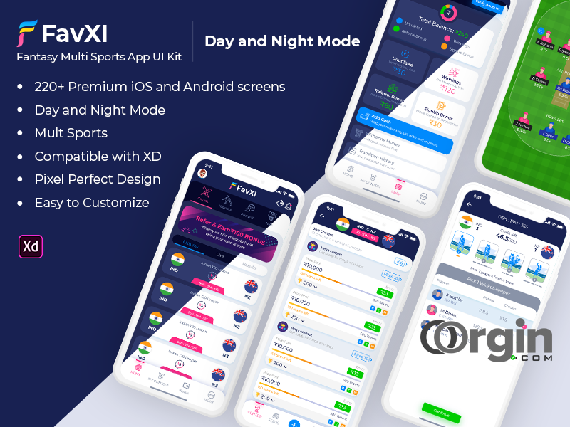 FAVXI – An Ultimate UI Kit for Fantasy Sports