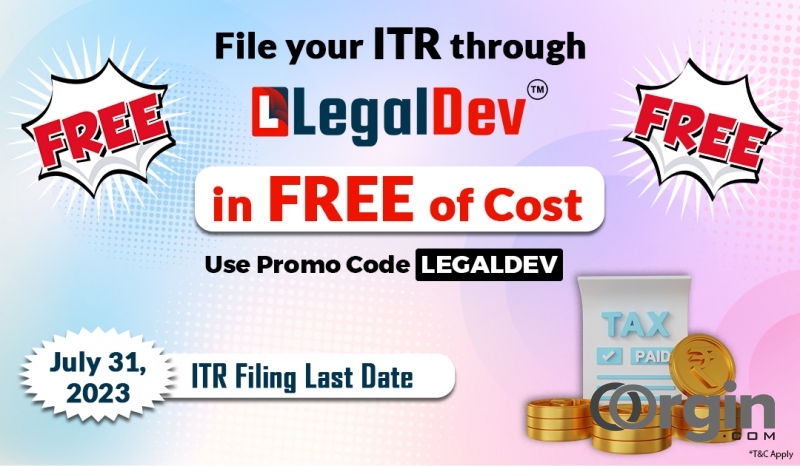 Legal Dev Offer Special Coupon Code For Free ITR Filing 