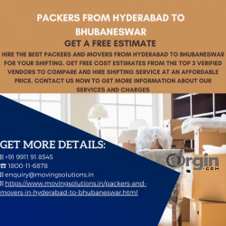 Packers from Hyderabad to Bhubaneswar - Get a free estimate