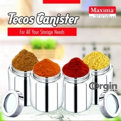 Stainless steel canister - MaximaWorld
