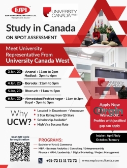 Register Now for Free Seminar on Study in Canada University (UCW)