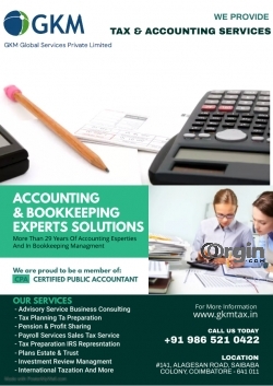 Accounting and taxation services in Coimbatore - GKM Global