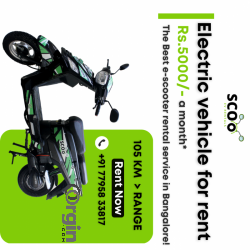 Two Wheeler Electric vehcile Rentals vehicles In Bangalore
