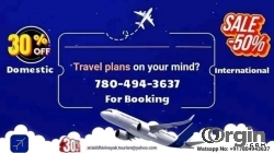Flight Booking Domestic flights 35% Discount and International flight 