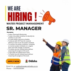Sr. Manager Water Resources Engineers Jobs in Odisha